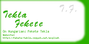 tekla fekete business card